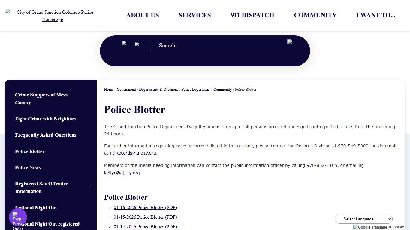 Police Blotter | Grand Junction, CO